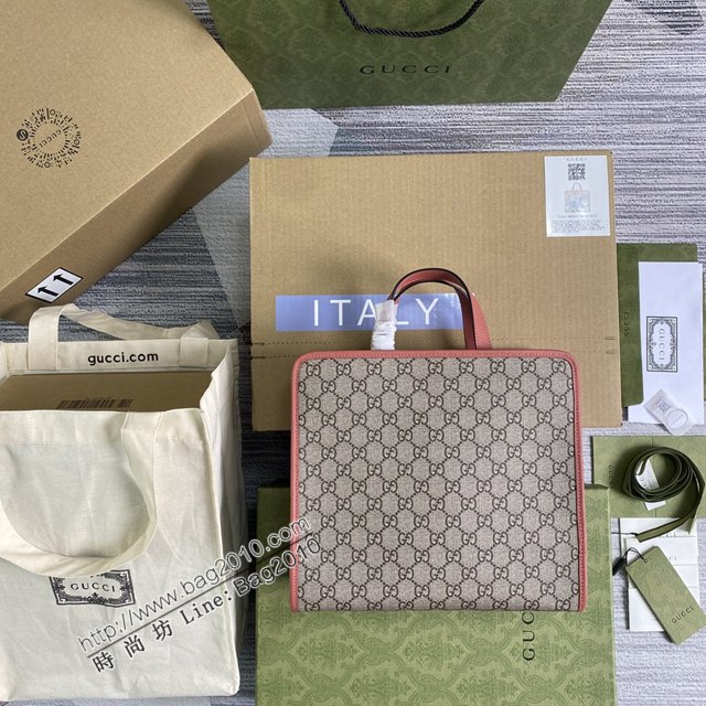 Gucci新款女包 古馳GG系列2021新款兒童托特購包購物袋 Gucci方形復古手提袋肩背包 605614  ydg3226